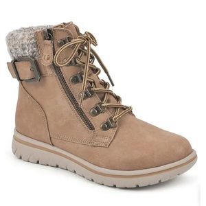 Nordstrom Cliffs by Moher Hearty Knit Collar Lace-Up Boots